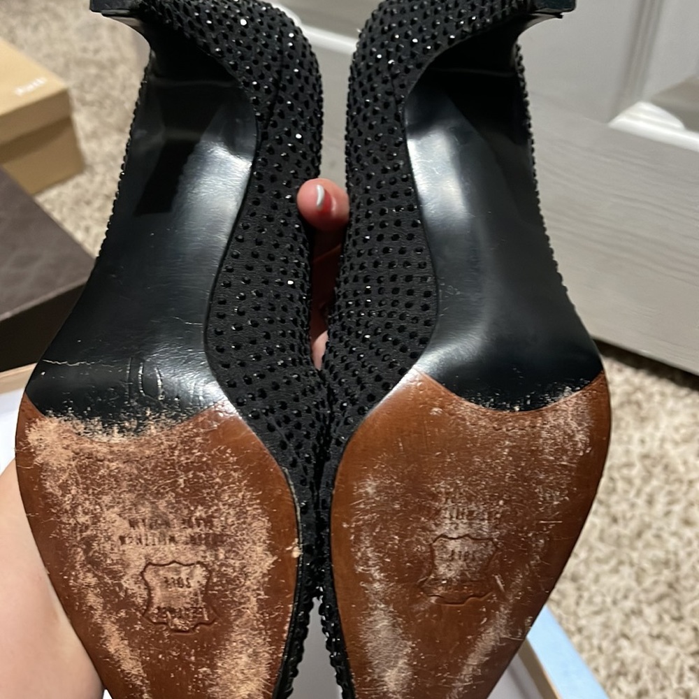 Black Stuart Weizmann Pumps - image 3